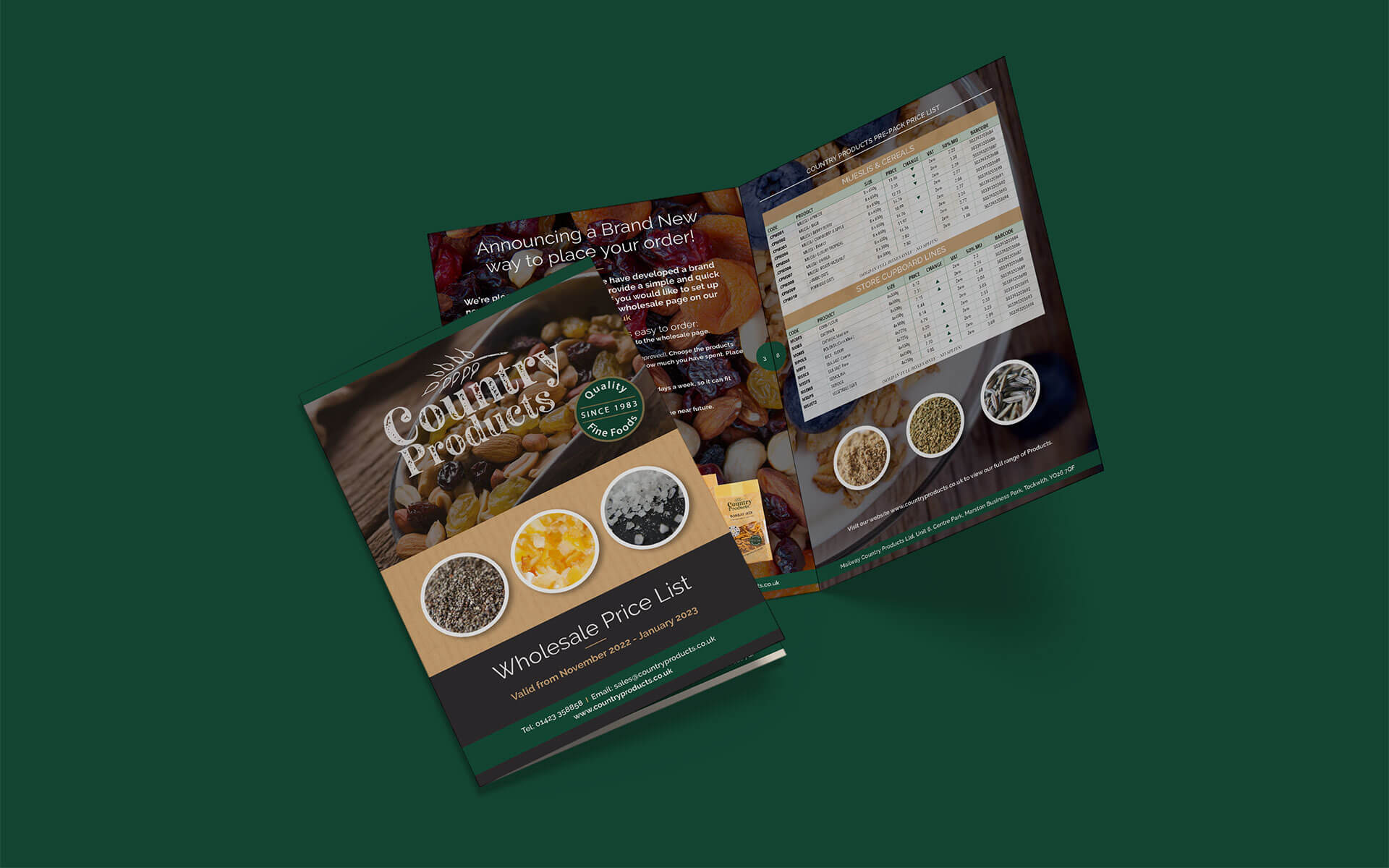 Country Products Pricelist booklet