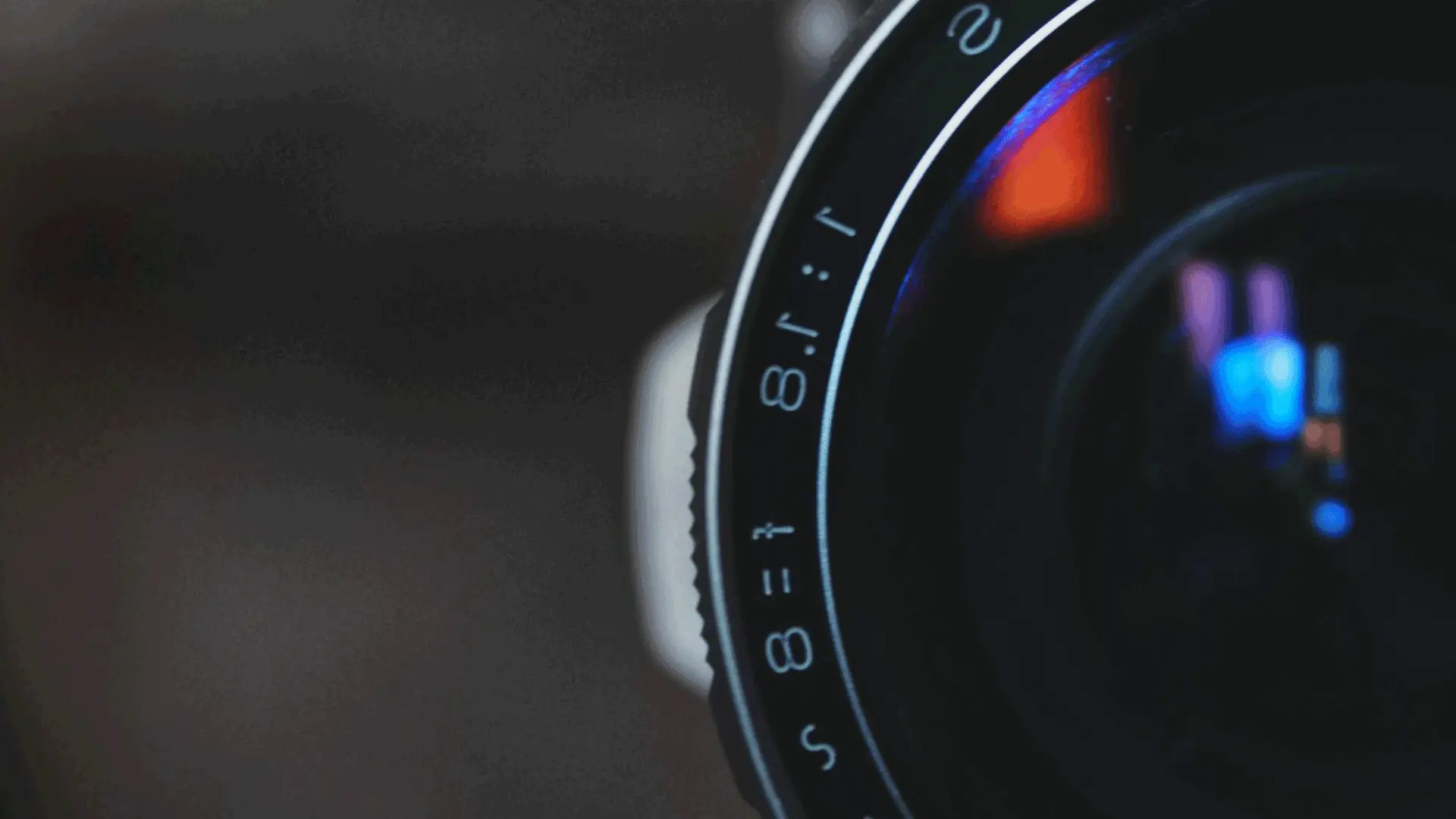Close up of the lenses of a camera