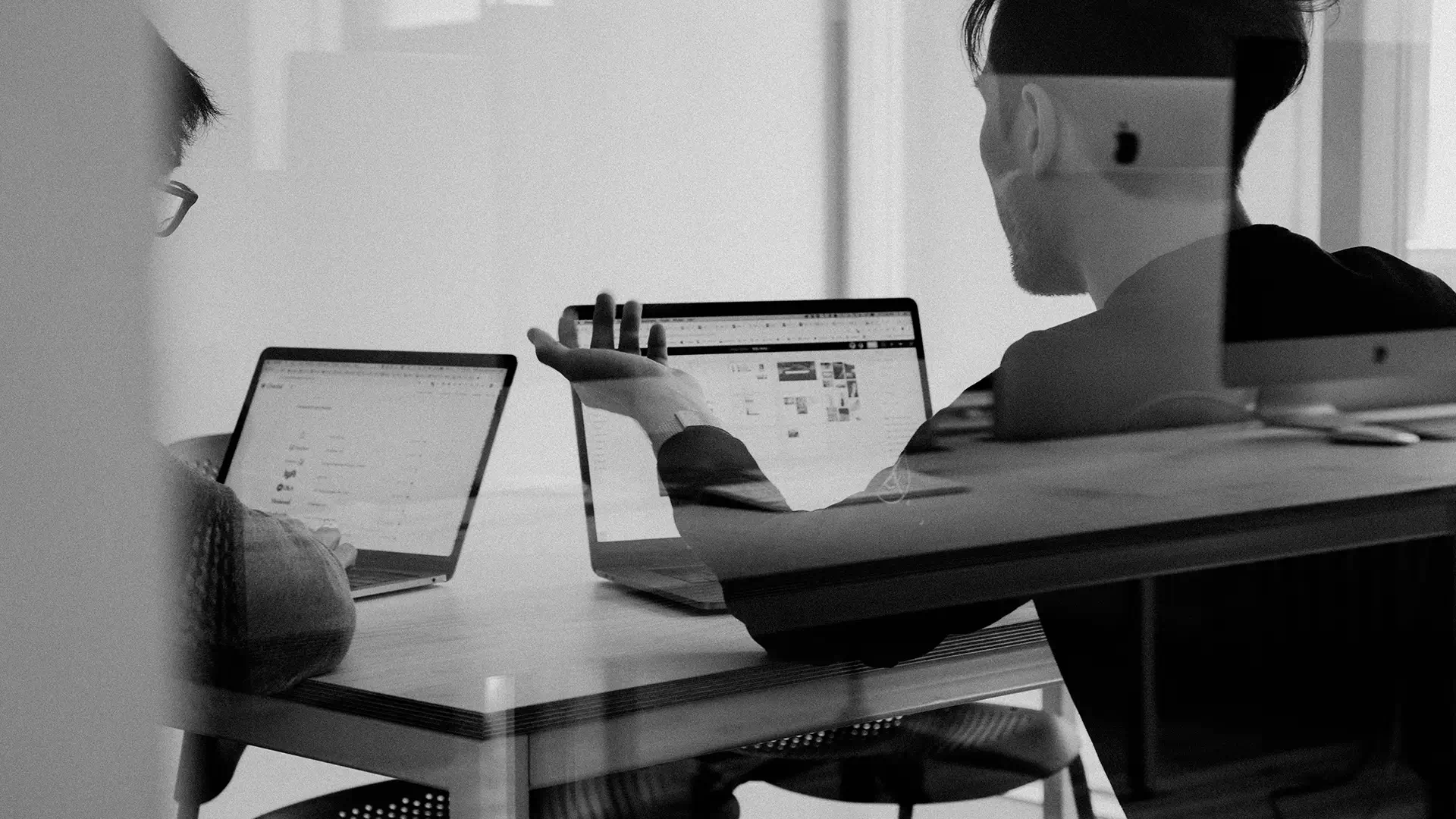 Team meeting over website design
