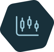 Sound mixer / audio mixer sliders icon on dark hex background, representing audio controls