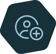 Icon for adding a user to a group or circle (invite).